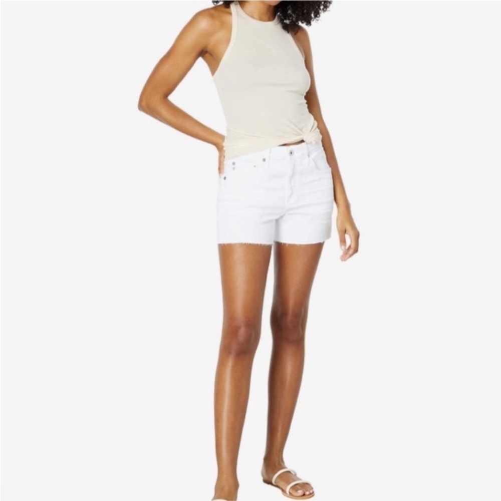 AG Adriano Goldschmied White Jean Shorts